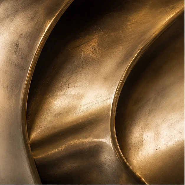 Close-up brass surface detail