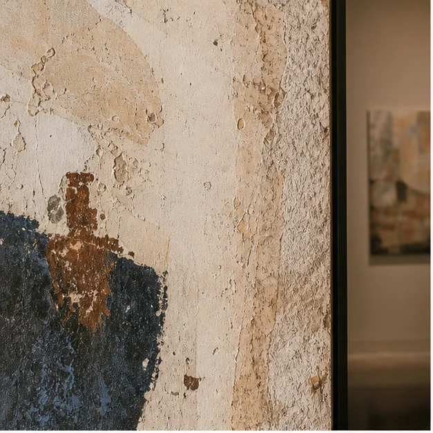 Artwork detail within a curated contemporary environment