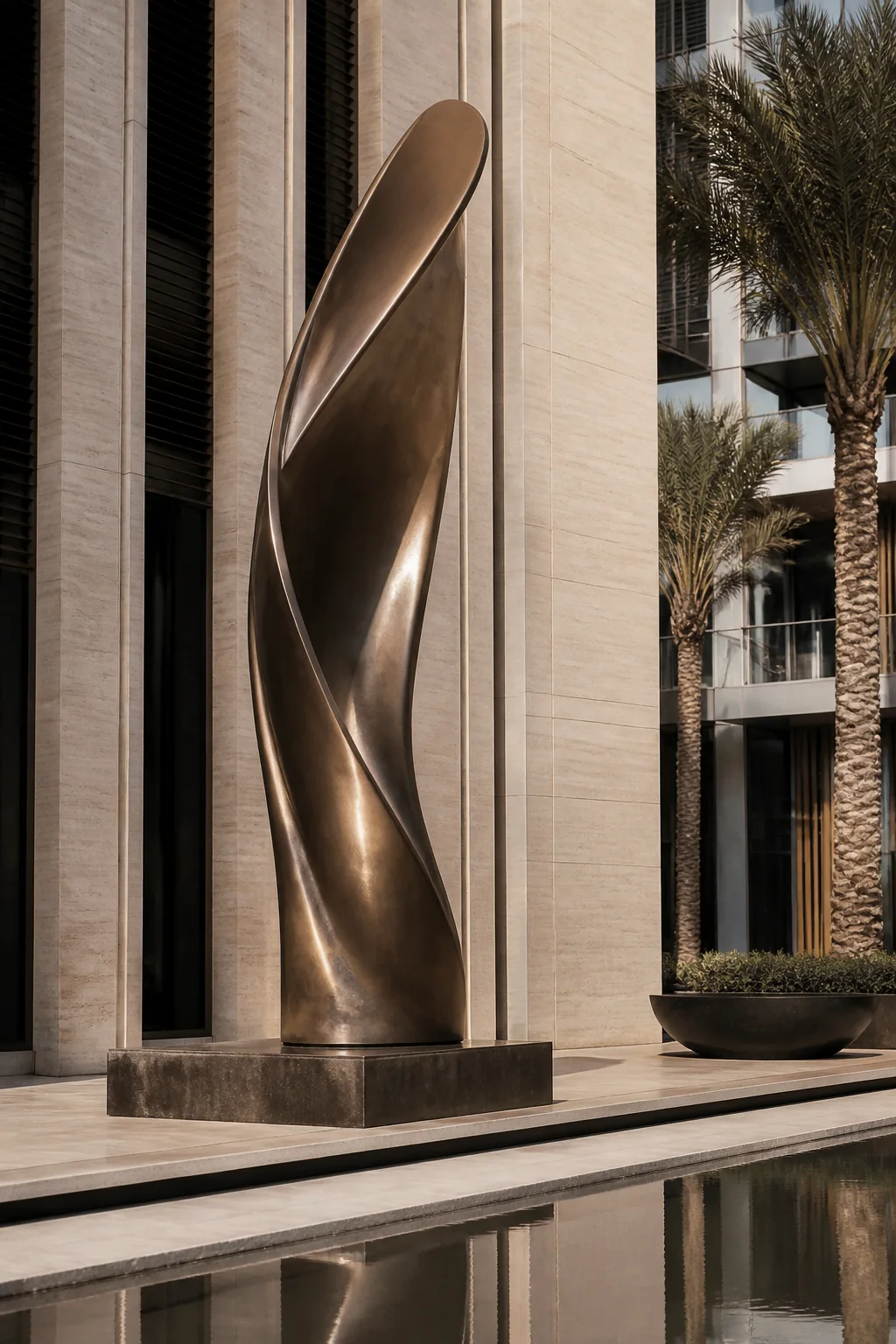 Monumental custom sculpture in a premium UAE architectural environment