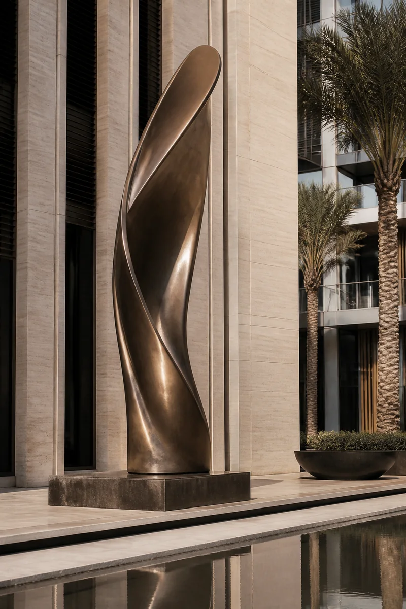 Featured custom sculpture project placeholder for a UAE public-space installation