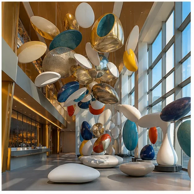Fiberglass sculpture installation and mounting detail