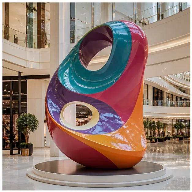 Featured fiberglass sculpture project placeholder in a mall environment