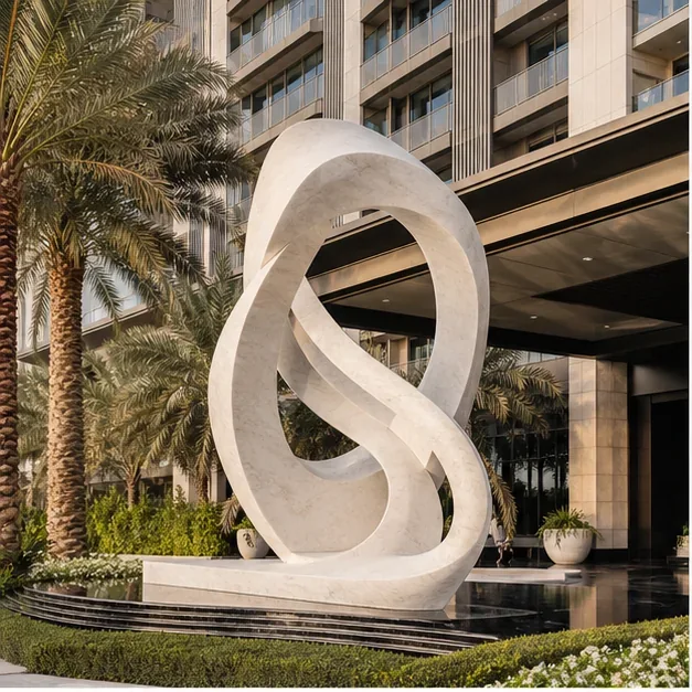 Statement marble sculpture for a premium interior or entrance