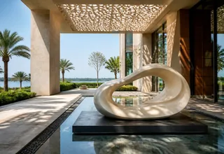 Outdoor sculpture material application