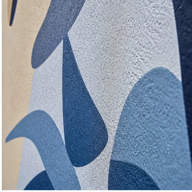 Close-up of a professionally finished outdoor mural surface