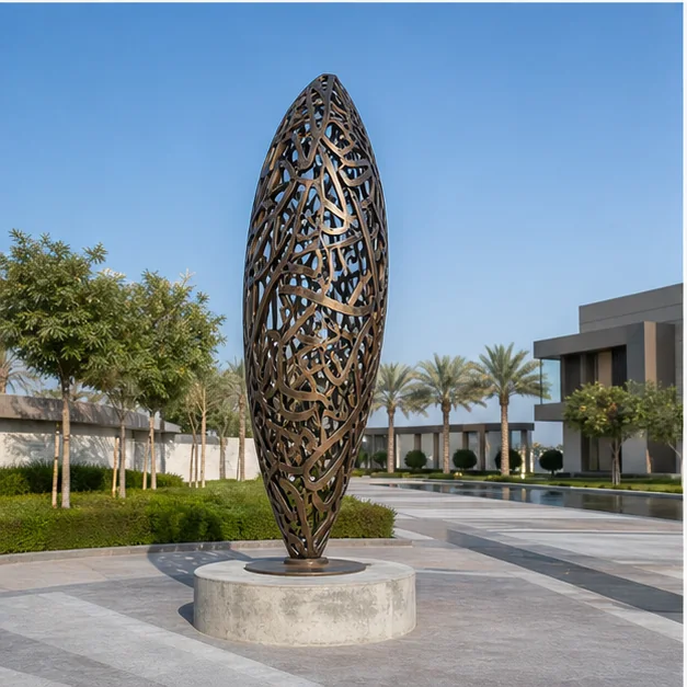 Outdoor sculpture in natural daylight within a premium UAE landscape