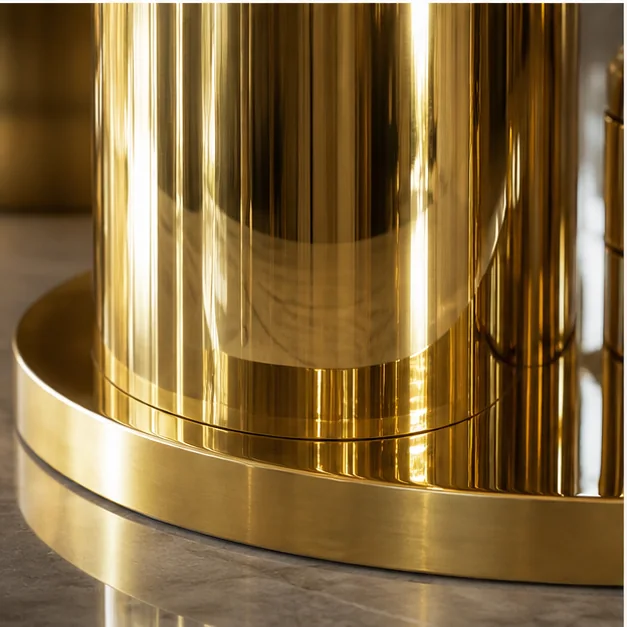 Detailed brass sculpture with a polished finish