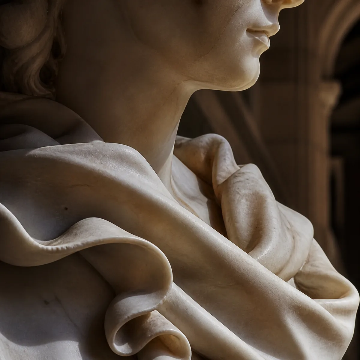 Close-up of a premium public sculpture surface
