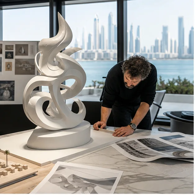 Public art concept development for a Dubai architectural project