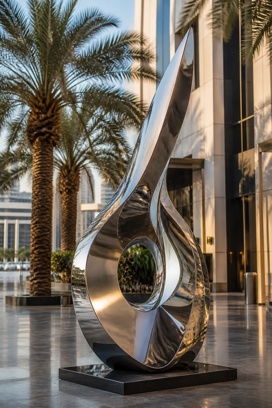 Sculptural centerpiece in a premium UAE plaza