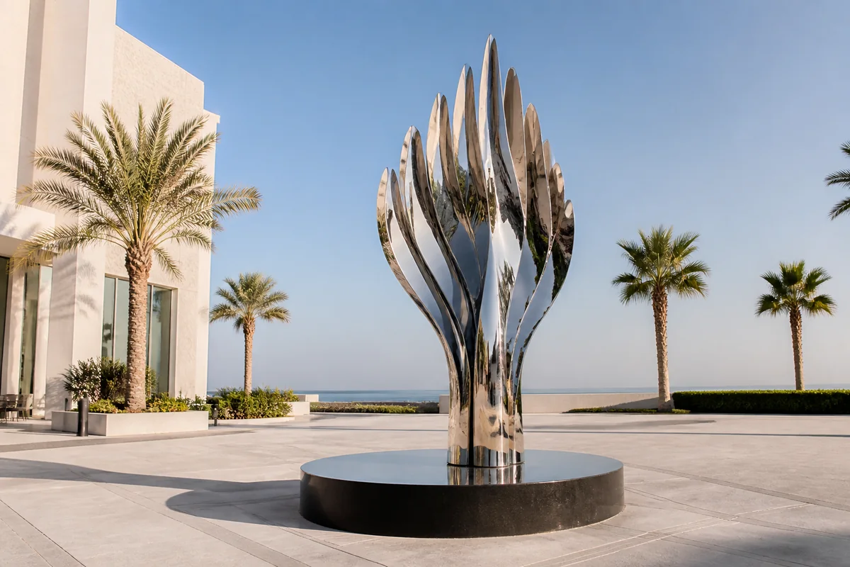 Outdoor sculpture designed for UAE climate conditions