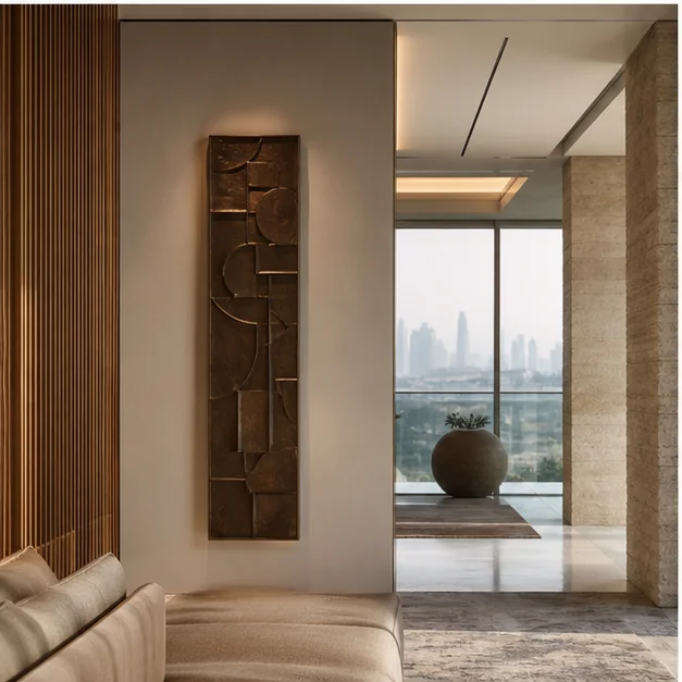Architectural interior studied as the basis for a curated art direction