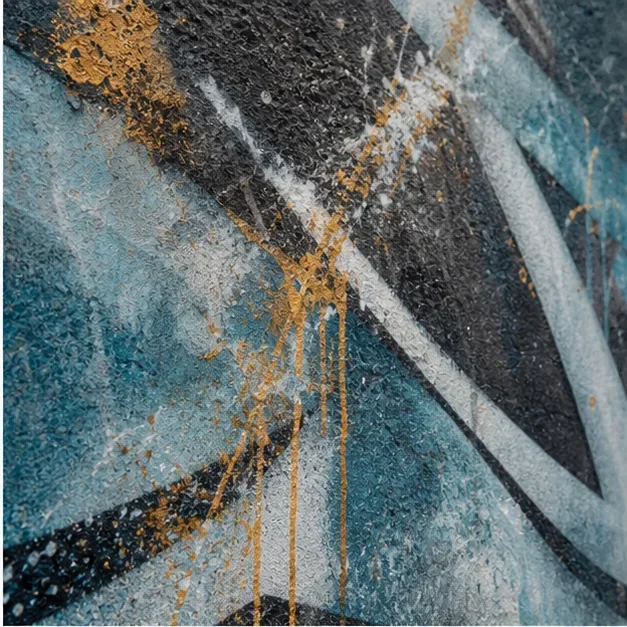 Dramatic close-up of a contemporary commissioned street-art mural