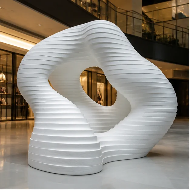 Large-scale Styrofoam sculpture in a premium event or exhibition environment