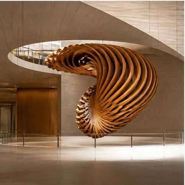 Featured wooden sculpture project placeholder in a cultural setting